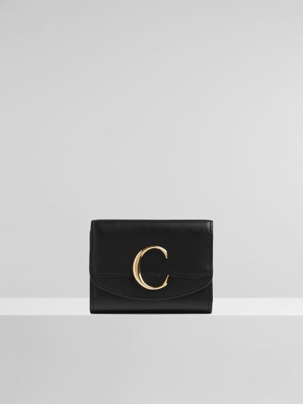 Chloé Carteras Mujer C Negras Suede Calfskin VKZW90183